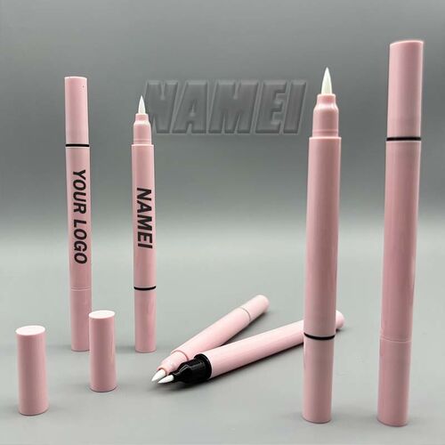Laatste bedrijfsblogs Groothandel Dubbele Spits Cosmetische Pen Tube, lege lege make-up pen met katoenen punt en optionele stempel applicator
