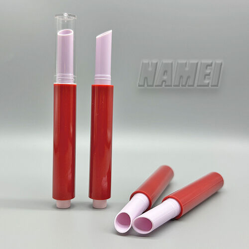 Laatste bedrijfsblogs Custom Twist-Up Lip Balm & Cream Blush Stick Tube E‐903A E‐903B, uitwisselbare buitenste schelp 2g cosmetisch potlood bevat