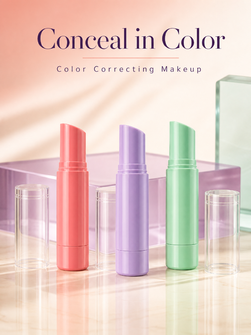 Laatste bedrijfsblogs E‐891-serie Twist-Up Cosmetic Stick Packaging voor vaste crème Blush Lipstick Private Label