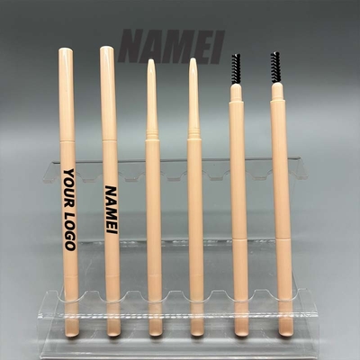 Goede prijs. Groothandel Customized Private Logo Design Double-headed Slim Tube Oogbroek Pen container met borstel van de fabriek online