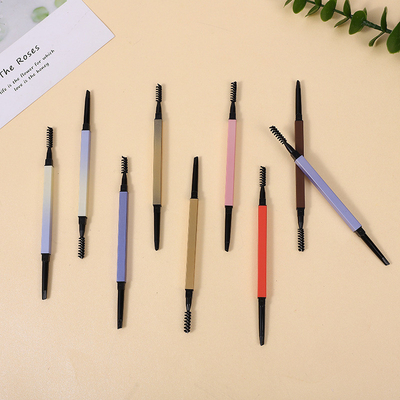 Goede prijs. Groothandel Customized Private Logo Design Double-headed Slim Tube Oogbroek Pen container met borstel van de fabriek online