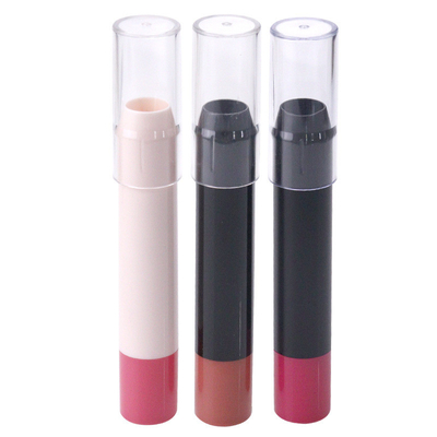 Goede prijs. Logo drukken wit zwart rond gevormd leeg lippenbalsem blush container fundering concealer stick tube online